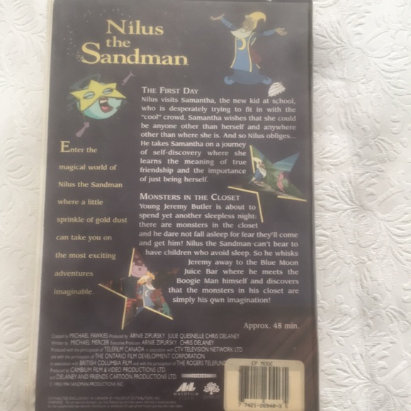 VTG. 1993/94 VHS#96140 Video tape. NILUS THE SANDMAN.Voices of Donny Osmond - Picture 3 of 5